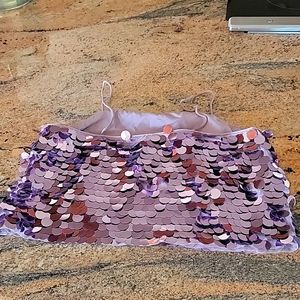 Forever 21 purple sequin rave festival top size s